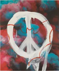 Anne Imhof, Untitled, 2023, acrylic and silkscreen on paper