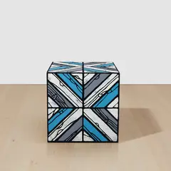 Richard Woods, Untitled (Blue Side Table), 2010, painted wood