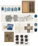 Robert Rauschenberg, Tampa 1-3; and Tampa 8-12, from Made in Tampa, 1972-73, The set of eight prints comprising one blueprint and sepia print and seven lithographs in colors, two with blueprint, two with collage, one with sepia print and one with graphite, on various wove papers, with full margins