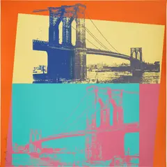 Andy Warhol, Brooklyn Bridge (F. & S. 290), 1983, Screenprint in colors, on Lenox Museum Board, the full sheet