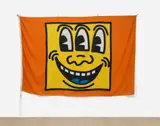Keith Haring, Untitled, from Gran Pavese – The Flag Project, 1988, Monumental screenprint in colors, on polyester flag