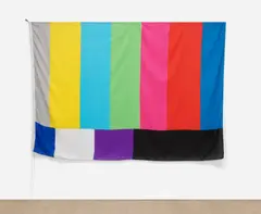 Robert Longo, Untitled, from Gran Pavese – The Flag Project, 1988, Monumental screenprint in colors, on polyester flag