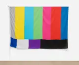 Robert Longo, Untitled, from Gran Pavese – The Flag Project, 1988, Monumental screenprint in colors, on polyester flag
