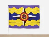 Kenny Scharf, Flag for All, from Gran Pavese – The Flag Project, 1988, Monumental screenprint in colors, on polyester flag