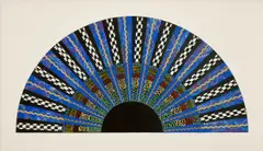 Miriam Schapiro, Carnival in Rio, 1982, Acrylic on board with fabric and bead collage, mounted to board support, framed