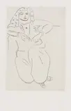 Henri Matisse, Orientale, tatouage en croix sur la poitrine (Oriental, Cross Tattoo on Chest) (D. 154), 1929, Drypoint, with Chine appliqué to Arches paper, with full margins
