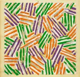 Jasper Johns, Untitled (U.L.A.E. 13), 1977, Screenprint in colors, on Patapar printing parchment, with full margins, folded (as issued), accompanied by the book Jasper Johns/Screenprints