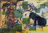 Sigmar Polke, Leave the Lab and enter the Office (B. & O. 92), 1991, Double-sided offset lithograph in colors, on Zanders tracing paper, the full sheet
