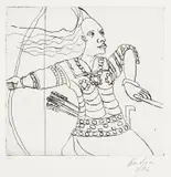 Grace Hartigan, Woman Warrior, 1996, Etching, on Rives BFK paper, with full margins