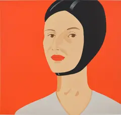 Bathing Cap (Ada) (S. 499) by Alex Katz, 2012, Screenprint in colors, on Saunders Waterford Hot Press paper, the full sheet, sold Feb 2025
