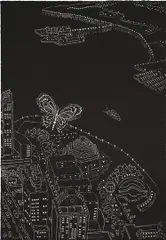 Chicago Drive by Yvonne Jacquette, 2004, Etching and relief in black, on wove paper, the full sheet, sold Feb 2025