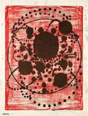 Terry Winters, Red Stone, 2019, Lithograph in colors, on Revere paper, the full sheet