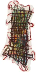 Elizabeth Murray, Wiggle Manhattan, 1992, Lithograph in colors, on shaped handmade Torinoko paper, the full sheet