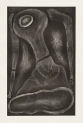 Elizabeth Murray, Bulb, 1993, Mezzotint, on Lana Gravure paper, with full margins
