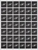 Vija Celmins, Saturn Stamps (R. 28), 1995, Offset lithograph, on wove paper, the full sheet