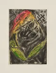 Bill Jensen, Ancestors, 1987, Etching and aquatint in colors, on HMP paper, with full margins
