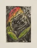 Bill Jensen, Ancestors, 1987, Etching and aquatint in colors, on HMP paper, with full margins
