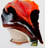 Kathy Butterly, New Point, 2018, Unique nail polish drawing in colors, on catalogue page