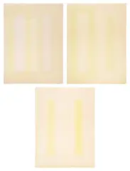 Sun Coast by Richard Anuszkiewicz, 1972-73, Lithograph triptych in colors, on three sheets of Arches Buff paper, with full margins, sold Feb 2025