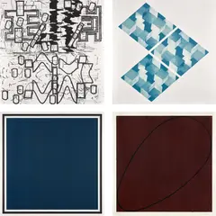 Four x Four x Four by Various Artists, 1990, The complete set of four screenprints in colors and in black, on various wove papers, the full sheets and with full marg, offered Feb 2025