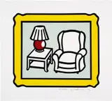 Roy Lichtenstein, Red Lamp (C. 279), 1992, Lithograph in colors, on Rives BFK paper, with full margins