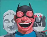 Yue Minjun, The Three Musketeers, 2022, Screenprint in colors, on Rives BFK paper, the full sheet