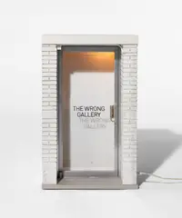 Maurizio Cattelan, The 1:6 Scale Wrong Gallery, 2006, Multiple comprising wood, brass, steel, aluminium, resin, plastic, glass and electric lighting, with accompanying copy of the Wrong Gallery Times , all contained in the original cardboard box