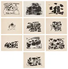 Philip Guston, A Suite of Ten Lithographs (S. 3-12), 1966, The complete set of 10 lithographs, plate 2 double-sided, on Arches and Rives BFK papers, with full margins