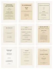 Glenn Ligon, Narratives, 1993, The complete set of nine etchings, on chine collé to Arches paper, with full margins