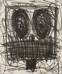 Untitled (Anxious Man) by Rashid Johnson, 2018, Etching, on Somerset paper, the full sheet, sold Apr 2025