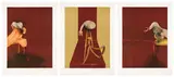Francis Bacon, Deuxième version du triptyque 1944 (after, Second Version of the Triptych 1944) (S. 24, T. 25), 1989, The complete set of three lithographs in colors, on Arches Infinity paper, with full margins