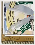 Roy Lichtenstein, Painting in Gold Frame, from Paintings Series (G. 1145, C. 206), 1984, Woodcut, lithograph and screenprint in colors with collage, on Arches paper, with full margins