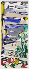 Roy Lichtenstein, View from the Window, from Landscapes Series (G. 1257, C. 215), 1985, Lithograph, woodcut and screenprint in colors, on Arches 88 paper, with full margins