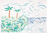 David Hockney, Bora Bora (T.G. 256, M.C.A.T. 213), 1975, Lithograph in colors, on Arches paper, the full sheet