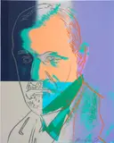 Sigmund Freud, from Ten Portraits of Jews of the Twentieth Century (F. & S. 235) by Andy Warhol, 1980, Screenprint in colors, on Lenox Museum Board, the full sheet, sold Apr 2025