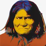Geronimo, from Cowboys and Indians (see F. & S. 384) by Andy Warhol, 1986, Unique screenprint in colors, on Lenox Museum Board, the full sheet, offered Apr 2025