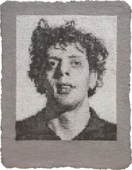 Chuck Close, Phil/Manipulated, 1982, Handmade pressed paper pulp in grays, with full margins