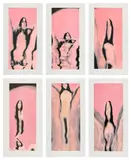 Larry Bell, Untitled #1 - #6, 1974, The complete set of six screenprints in colors with flocking in pink, on wove paper, with full margins