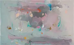 Helen Frankenthaler, Grey Fireworks (R. p. 190), 2000, Screenprint in colors, on Somerset paper, the full sheet