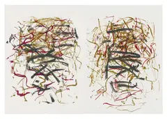 Joan Mitchell, Sunflowers III, 1992, Monumental lithograph in colors, on two sheets of Rives BFK paper, the full sheets