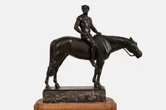 Albert Hinrich Hussmann, The Olympic Champion',, a patinated bronze figure group