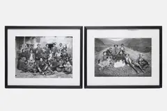 Martín Chambi, Fiesta Familiar, Cusco 1930' and 'Ezequiel Arce y su cosecha de papas, Cusco 1924, two gelatin silver prints