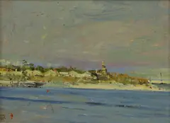 Thomas John Coates, Coastal landscape, oil on board