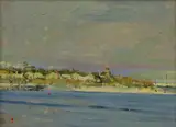 Thomas John Coates, Coastal landscape, oil on board