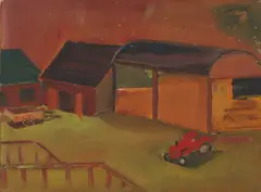 Stephen Chambers, Farm I, oil on canvas