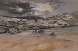 Ronald Lowe, Rocky Landscape, watercolour and gouache