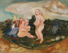 Maurice Cockrill, Standing Girl, oil on canvas