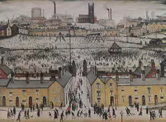 L. S. Lowry, Britain at Play, offset lithograph in colours