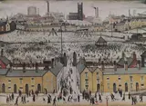 L. S. Lowry, Britain at Play, offset lithograph in colours