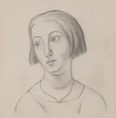 Richard Eurich, Head of a girl, pencil